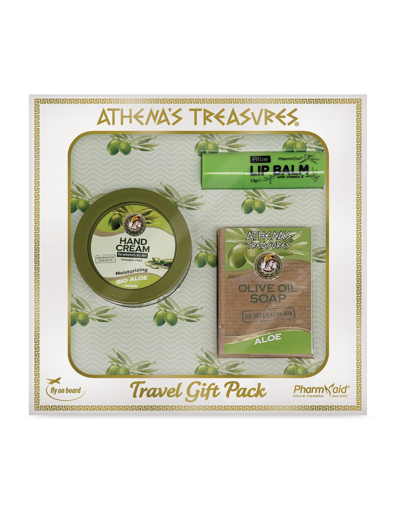 Travel Gift Pack 1B : Hand Cream Aloe Vera 75ml - Soap Aloe Vera 100gr - Lip Balm Aloe Vera 3,5gr