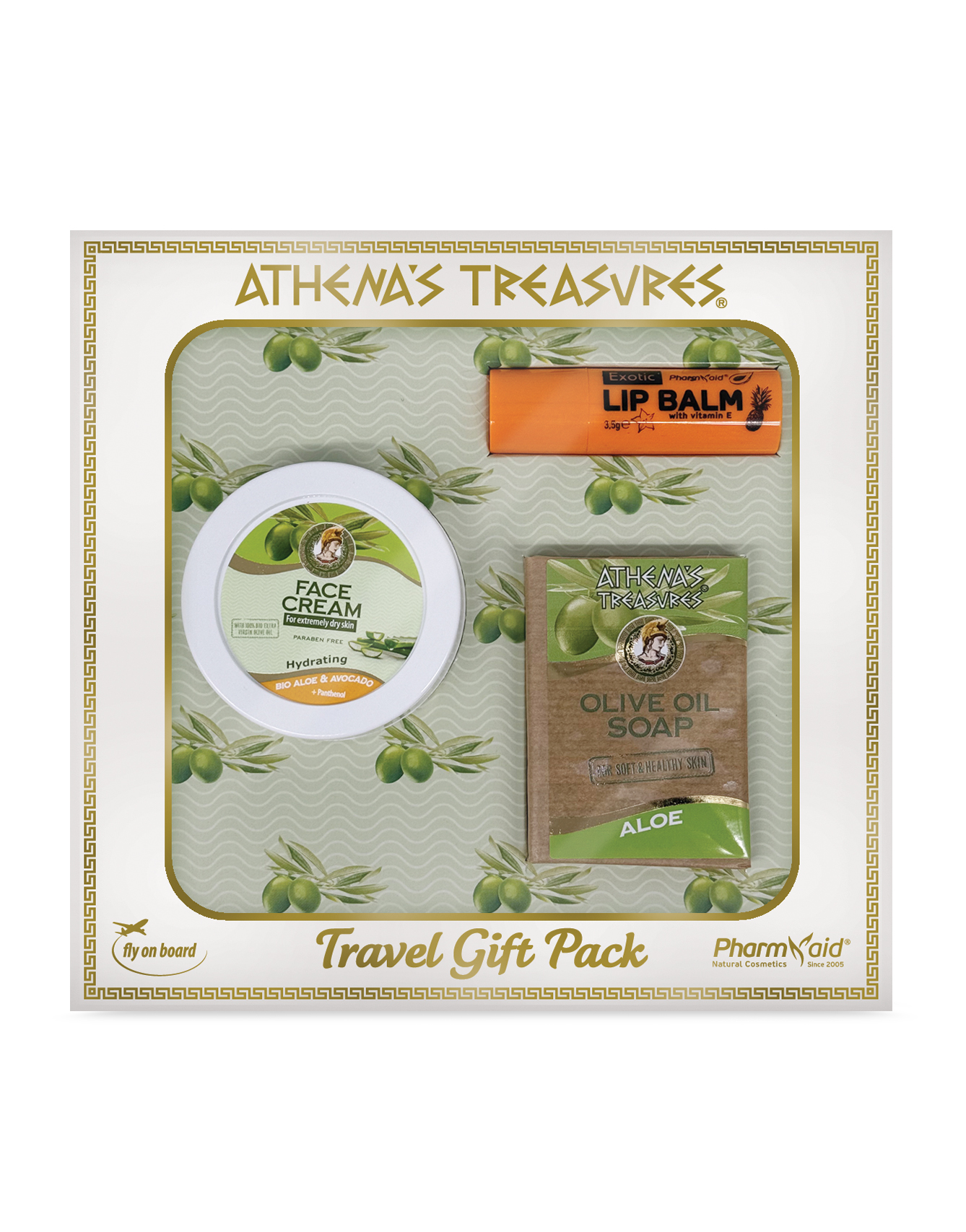 Travel Gift Pack 1D : Face Cream Hydrating 75ml - Soap Aloe Vera 100gr - Lip Balm Exotic Fruits 3,5gr