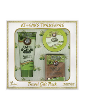 Travel Gift Pack 2A : Body Butter Aloe Vera 75ml - Face Scrub Aloe Vera 60ml - Soap Aloe Vera 100gr