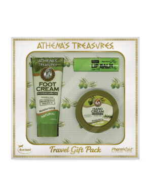 Travel Gift Pack 3A : Hand Cream Aloe Vera 75ml - Foot Cream Natural 60ml - Lip Balm Aloe Vera 3,5gr
